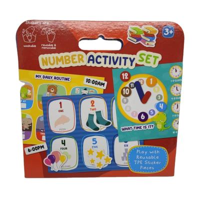 China Sticky sticker Amazon hot selling activity game book kids learning toy educational TPE reusable sticker book for sale