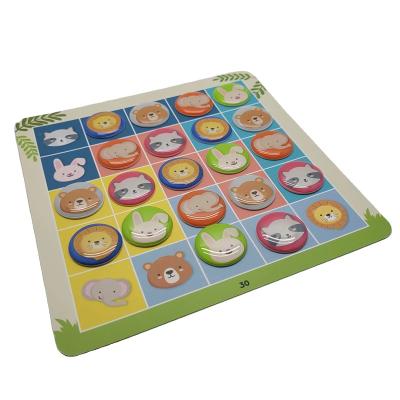 China Sticky sticker Table Play Math Game Sudoku Board Game Educational Toy Paper Game Board kids learning for sale