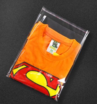 China Wholesale Recyclable Clear Self Adhesive Sealed OPP Plastic Bag For XL Clothing for sale