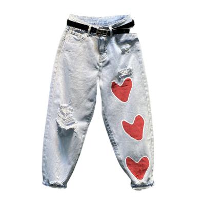 China Professional Distressed Women Ripped Jeans Pants QUICK DRY With CE Certificate for sale