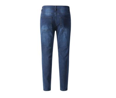 China Non-Ripped Breathable Mens Jeans Pants Slim Fit Skinny Denim Distressed Jeans Men for sale