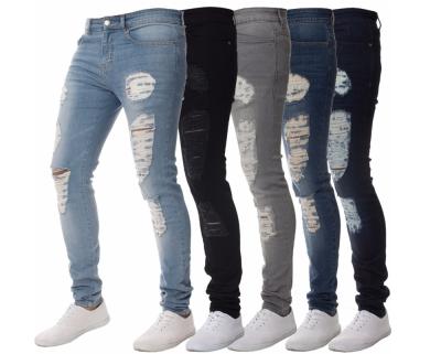 China China factory breathable custom made high quality popular mens skinny ripped jeans for sale