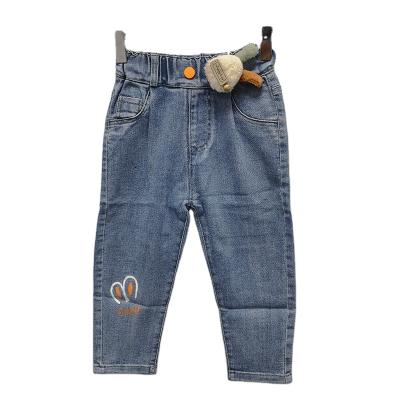 China 2021 custom design breathable new arrival wholesale cartoon jeans kids jeans pants for girl for sale