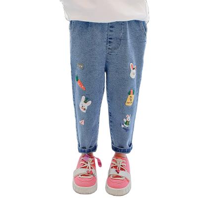 China Polyester / Cotton 2021 Spring Autumn New Stretch Girl Casual Jeans for sale