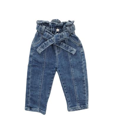 China High Quality Breathable Girls Jeans Baby Pants Kids Denim Pants Custom Made Kids Jeans for sale