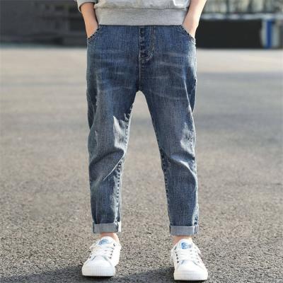 China SE1060 Sustainable New Fashion Style Loose Fabrics Jeans For Boys Ripped Jeans Boy's Pants for sale