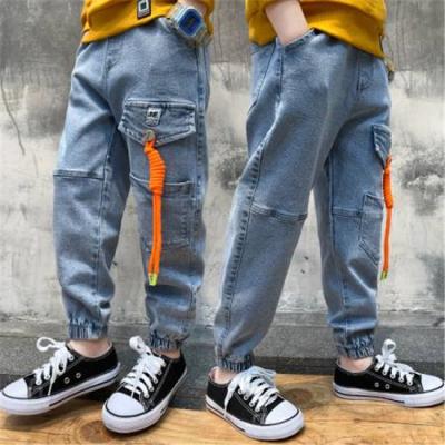 China SE8031 Boys Patchwork Boy Viable Children's Three-Dimensional Pocket Children's Jeans Spring Spring Autumn Jeans Pants for sale