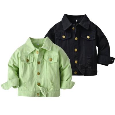 China Autumn Breathable Denim Jacket With Buttons Baby Coat Kids Wear Boy's Clothes for sale