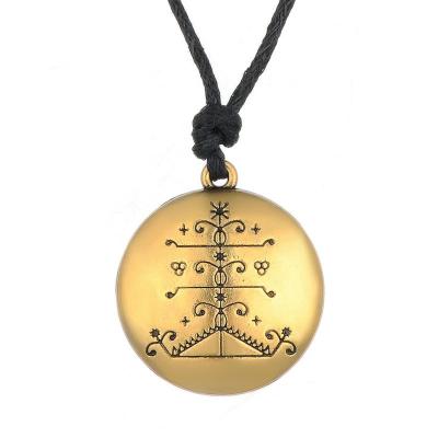 China Voodoo CLASSIC Talisman Necklace Wiccan Jewelry Vintage Gold Religious Amulet Necklace for sale