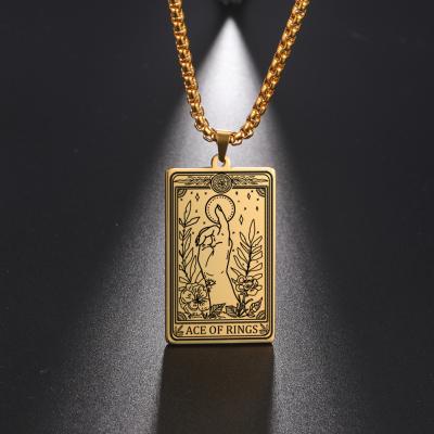 China CLASSIC Tarot Ring Tarot Necklace Amulet Ring Akana Necklace Man Stainless Steel Jewelry Main Necklace for sale