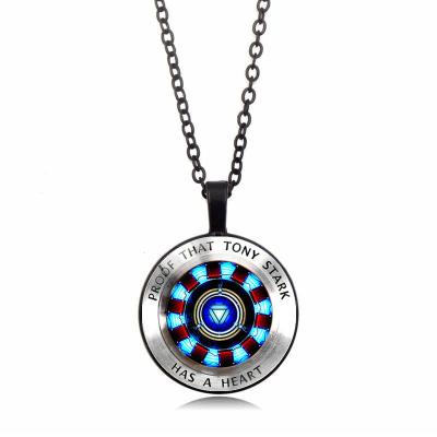 China Wholesale Iron Man Time Heart Gem Necklace Energy Fashion Pendant Necklace CLASSIC Sweater Chain Necklace for sale