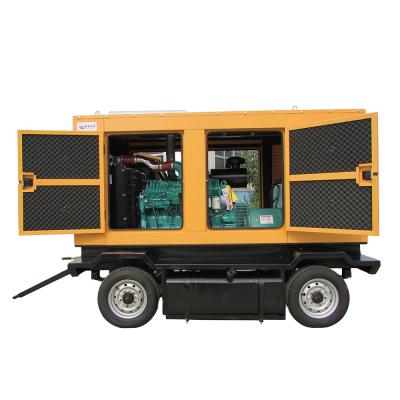 China Small Cheap Standby Power 10kW 15kW 30kW Single Phase 3 Phase 240volt Silent Portable Diesel Generator On Wheels HTD-100GF for sale