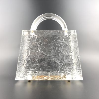 China High Quality Fashionable Square Evening Clutch Bag Clear Acrylic Luxury Luxury Elegant Bag for sale