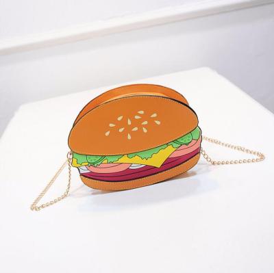 China Portable Personality Cartoon Burger Shape Simple Inclined Phone Lady Cute Shoulder Bags for sale