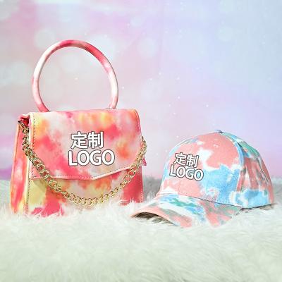 China 2021 fashion custom logo cross - body handbag bags women fashion handbags luxury ladies purse and hat set for sale