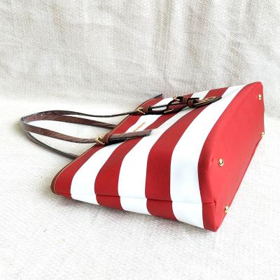 China Fashion 2021 New Arrive Women's Large Stripe Tote Shoulder Bags Women Handbags Ladies for sale