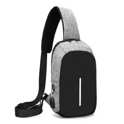 China Protect Men's Multi-Function Sports Bag Anti Theft Trunk Sling Laptop USB Cross Body for sale