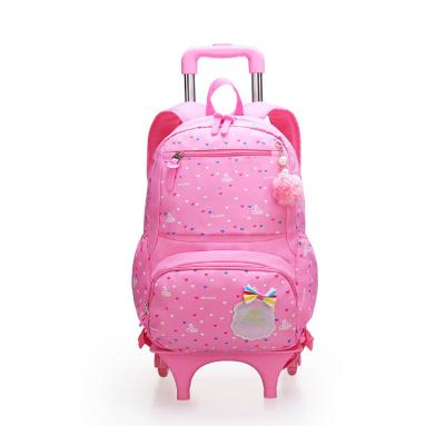 China Waterproof School Bag Material With Waterproof Kids School Trolley Bag for sale