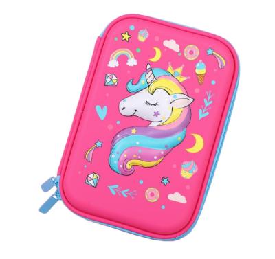 China High Quality Unicorn Pencil Case for Girls, Kids Large Pen Holder Box With Colorful Compartments, Girls Pouch Bag Stationery Cosmetic Organizer for sale