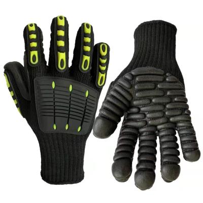 China High Performance TPR Sponge Rubber Anti-Vibration Safety Work Anti-Vibration Gloves for sale