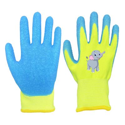 China Cute Kids Mittens Amazon Wrinkle Soft Latex Palm Coated Kids Waterproof Neat Bike Riding Gardening Gloves for sale