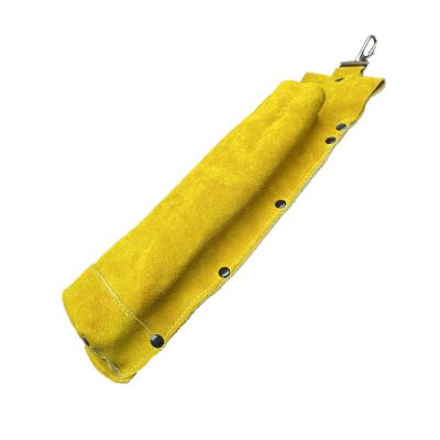 China Cow Split Leather Tig Welding Accessories Golden Cow Split Leather Welding Rod Bag for sale