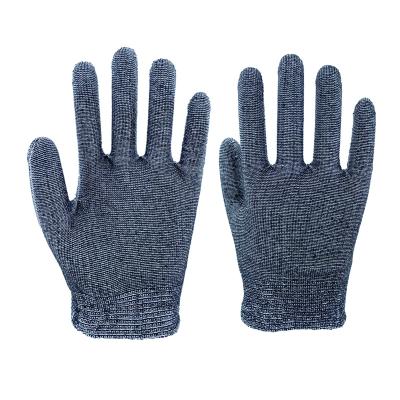 China Anti-Cut ANSI A5 Cut Resistant HPPE Steel Knit Leather Coating Gloves for sale