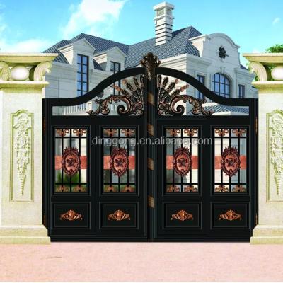 China Aluminum Driveway Gates Front Gates Easily Assembled Remote Control Molded Gate for sale