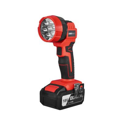 China Rechargeable Battery Pack LED Torch Light 18V Cordless Touch Light 1.3Ah for sale