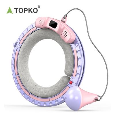 China Waist Exercise Polynesian Dance Ring TOPKO Adult Music Polynesian Dance Ring Smart Circle can be used for adjustable abdomen and fitness detachable fat burning hoola circle for sale