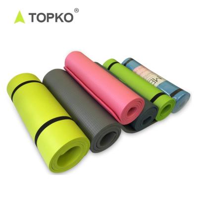 China Non-slip surface grips the floor to prevent injuries Extra 1/2-Inch Thick Exclusive Premium TOPKO Printed NBR Yoga Mat With Carrying Strap for sale