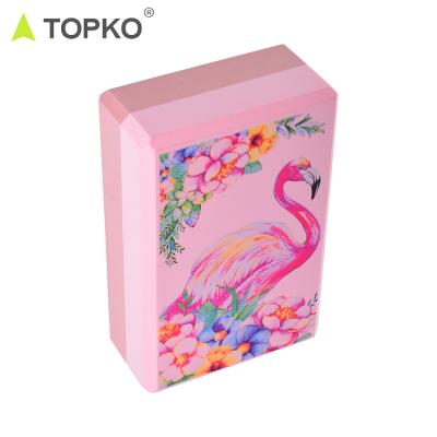 China TOPKO block and high density bricks, 3 blocks of 6*9 EVA Yoga, custom printed yoga block for sale