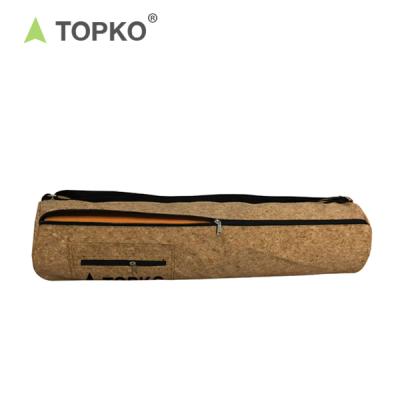 China Eco-friendly TOPKO wholesale waterproof and durable private label pilates mat carry bag cork yoga bag for sale