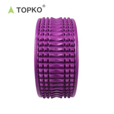 China TOPKO Strongest and Most Comfortable Deep Tissue Dharma Yoga Prop Wheel, Perfect Accessory for Stretching and Improving Somersaults, 13 x 5 Inches for sale