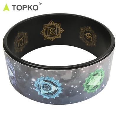 China Provides luxurious comfort for your body TOPKO wholesale best fitness PU yoga wheel for back pain for sale