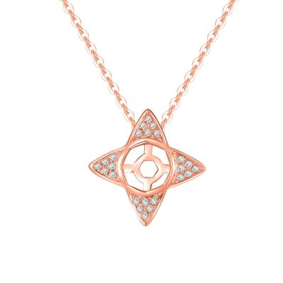 China Good Quality Women's FASHIONABLE Custom Diamond Chains Real Diamond Pendants Delicate Necklace for sale