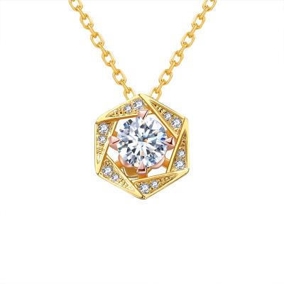 China Environmentally Friendly Custom Made DIY 18k Gold Real Diamond Pendants Necklace Jewelry for sale