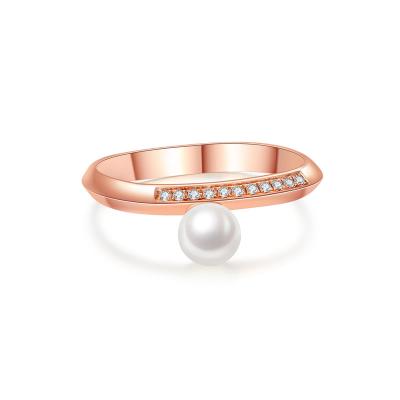 China Beautiful FASHIONABLE Rings Lady Accessories 18K High Quality Gold Filled Pearl Ring for sale