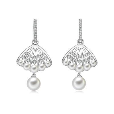 China FASHIONABLE High End Gold Freshwater Pearl Real South Sea Pearl Stud Earrings for sale