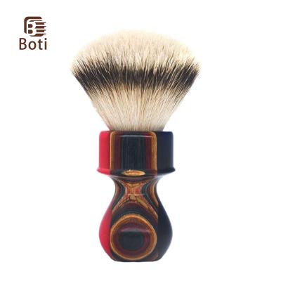 China Shaving Brush Slivertip Badger Hair Knot & Wood & Resin Handle Whole Shaving Brush For Men Shaving Brush Beard Tool for sale