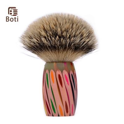 China Shaving Brush Silvertip Badger Hair Knot and Color Cartoon Pen Handle Men Shaving Brush for Men's Beard Shaving Tools for sale