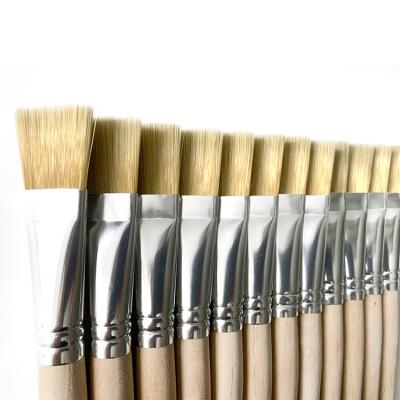 China Arts Drawing Factory Professional Artist Brush Rod Round Stick Wood Painting Brushes For Artist for sale