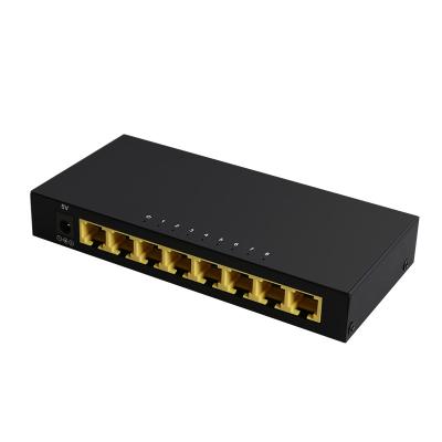 China Factory direct 8port mini 10/100mbps switch soho iron housing soho direct unmanaged switch stackable for sale