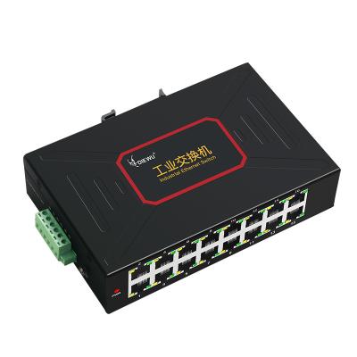 China Sale Diewu 16-Port 10/100M Industrial Switch Power Stackable Whole Network Switch for sale