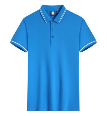 China Anti-Wrinkle Solid Color Summer Lapel Polo Shirt Logo Printed Sports Men's Polo Shirt Ready To Ship for sale