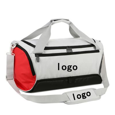 China 2022 Fashion Large Capacity Custom Logo Travel Bag Waterproof Sport Gym Travel Sneaker Duffel Bag With Shoe Compartment for sale