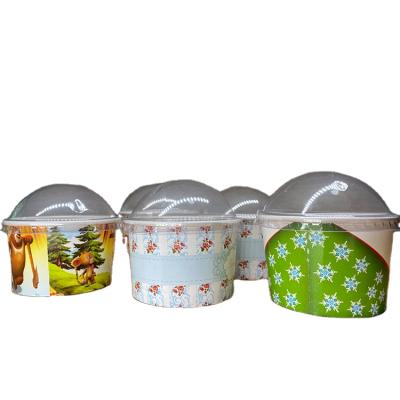 China Cheap food packaging cardboard cake box with transparent lid ice cream cup, cake cup paper box printing corrugated paper accept customized logo à venda