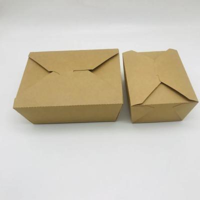 China Recycled materials china factory supply disposable oilproof kraft paper box for noodle for sale