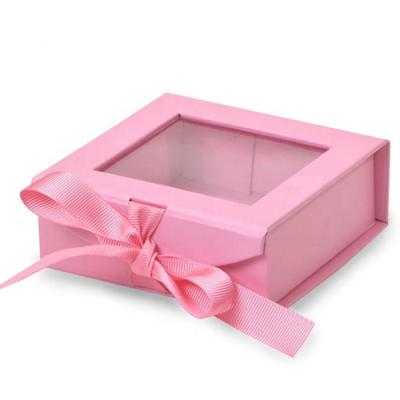 China Recyclable Dessert Packaging Food Boxes Cookie Cake Paper Box With Window for sale