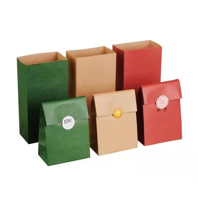 China Recycled Materials Custom For Food Grade Kraft Paper Bag Recycled Paper Bag With Logo Printed Kraft Paper Bag for sale